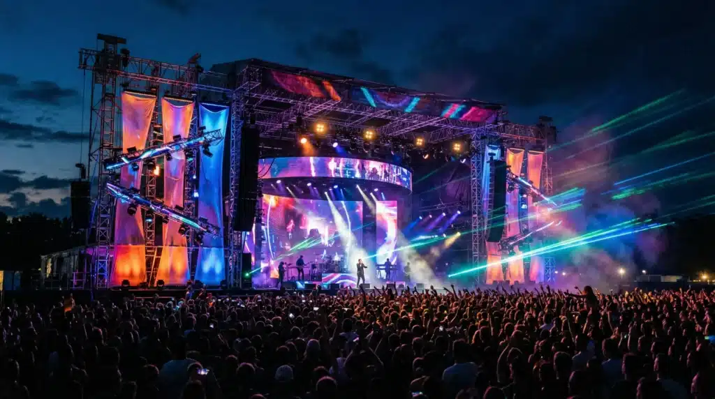 Diseño de iluminación de festivales: El estilo de Tomorrowland 2 escenario luces