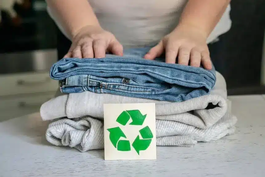 5 modelos de negocio en moda circular para crear una marca rentable 7 Representacion ciclo reciclaje textil
