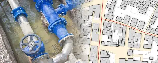 Consumo de agua: el truco número 1 para ahorrar sin esfuerzo 3 Ilustracion red de agua urbana con tuberias reales a un lado