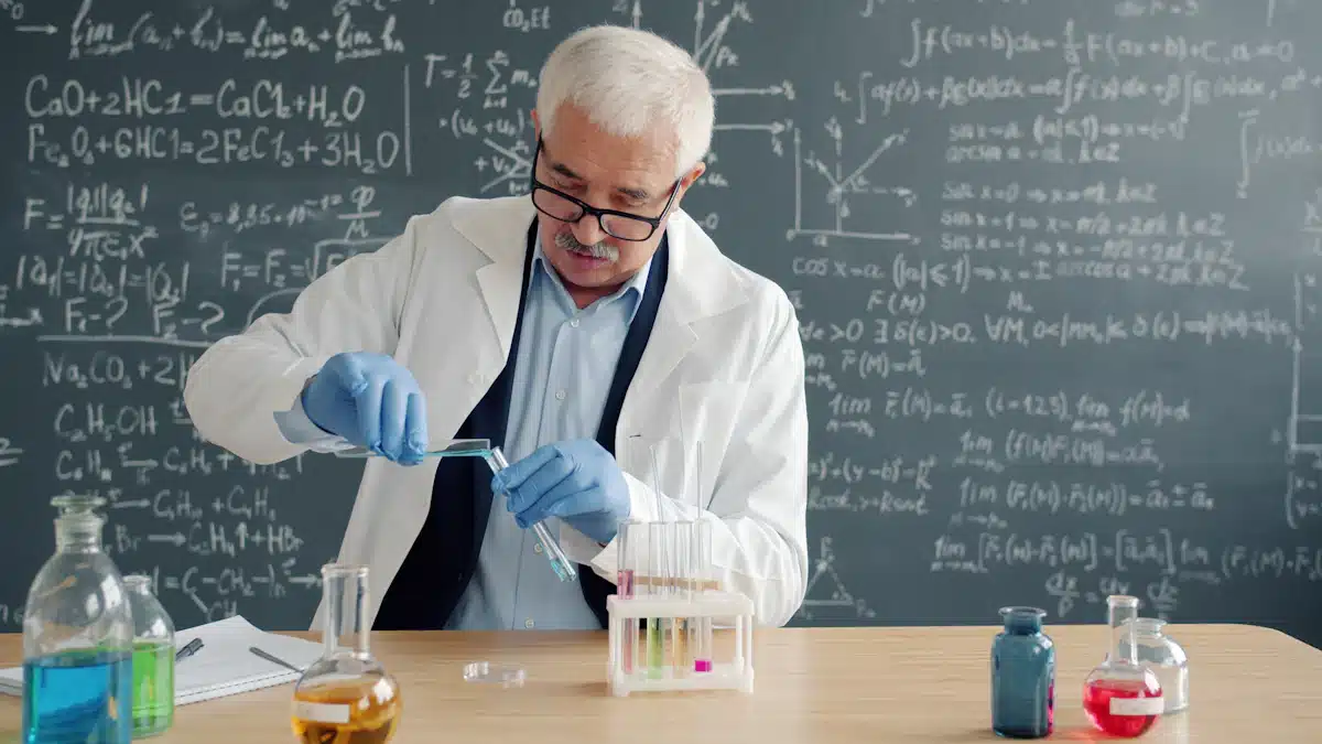 Salud ambiental: cómo la química ayuda a prevenir los riesgos de la contaminación 2 Especialista en laboratorio prepara ensayos químicos para estudiar la salud ambiental