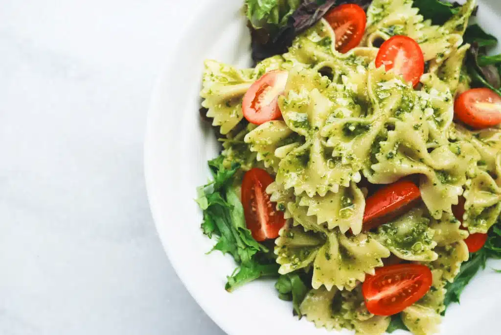 Pasta integral con verduras para ajustar hidratos en entrenamiento