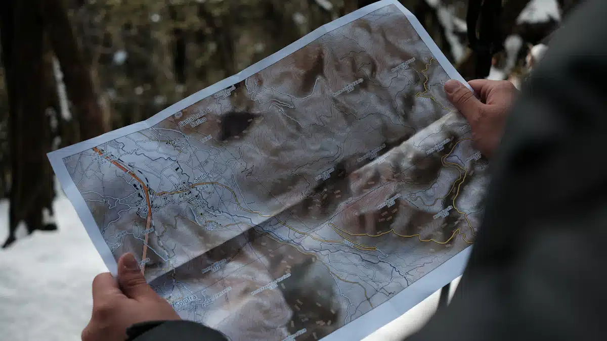 Gestión forestal y del medio natural: 7 claves para avanzar 4 Profesional consulta un mapa topográfico durante trabajo de campo en bosque