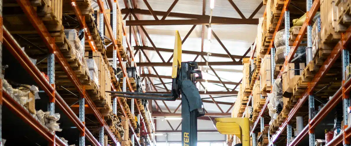 Comercio internacional: cómo funciona y qué oportunidades ofrece a las empresas 8 Trabajador organizando cajas sobre estanterías en un almacén de distribución