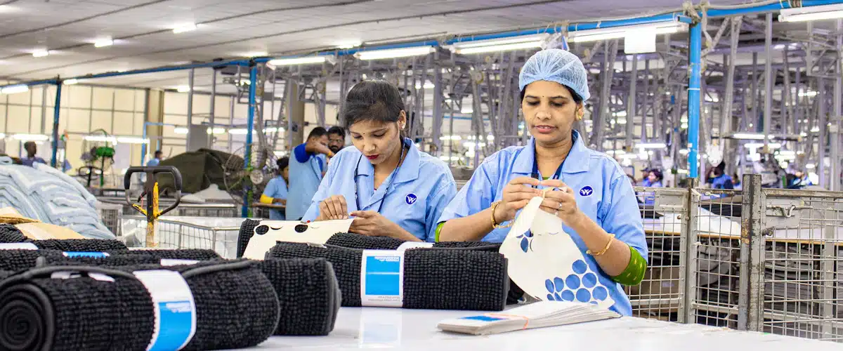 Producción industrial: cómo organizar y mejorar una fábrica 7 Trabajadores de una fábrica revisan piezas durante una operación de producción en serie